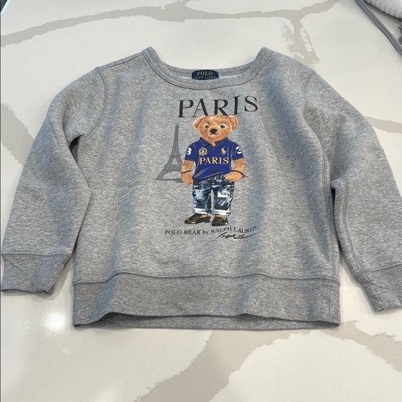 Polo by Ralph Lauren Kids Gray Paris Bear Sweatshirt - Picture 1 of 4